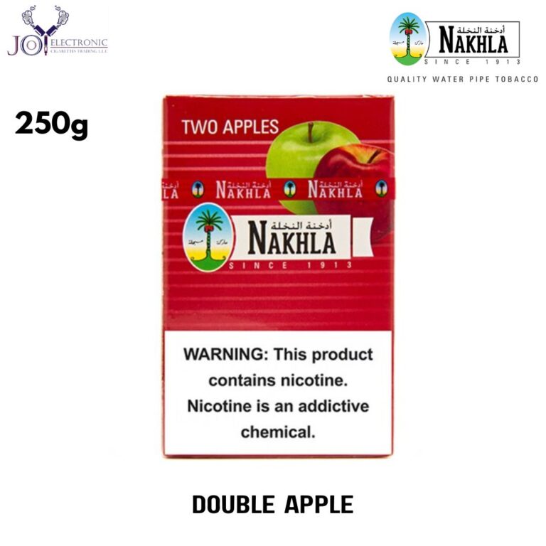 Nakhla-Shisha-Tobacco-250g-Double-Apple-768x768-1.jpg Nakhla Shisha Tobacco 250g - Image 1