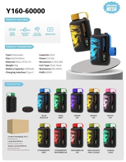 AAOK 60K PUFFS DISPOSABLE VAPE