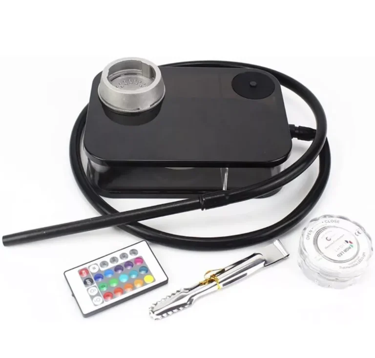 s-l1600-768x733-1.webp Portable Hookah Complete Set W/ LED Light Square Box Shisha Nargila - Image 1
